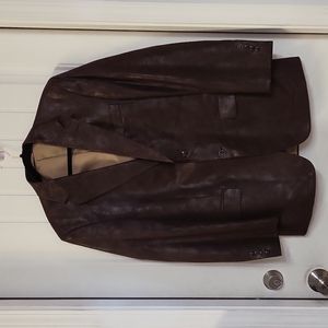 Emanuel Ungaro Faux Suede Leather Look Never Worn Fully Lined Blazer Size 40R